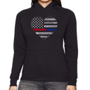 Black XL American Woman - Women's Word Art Hooded Sweatshirt