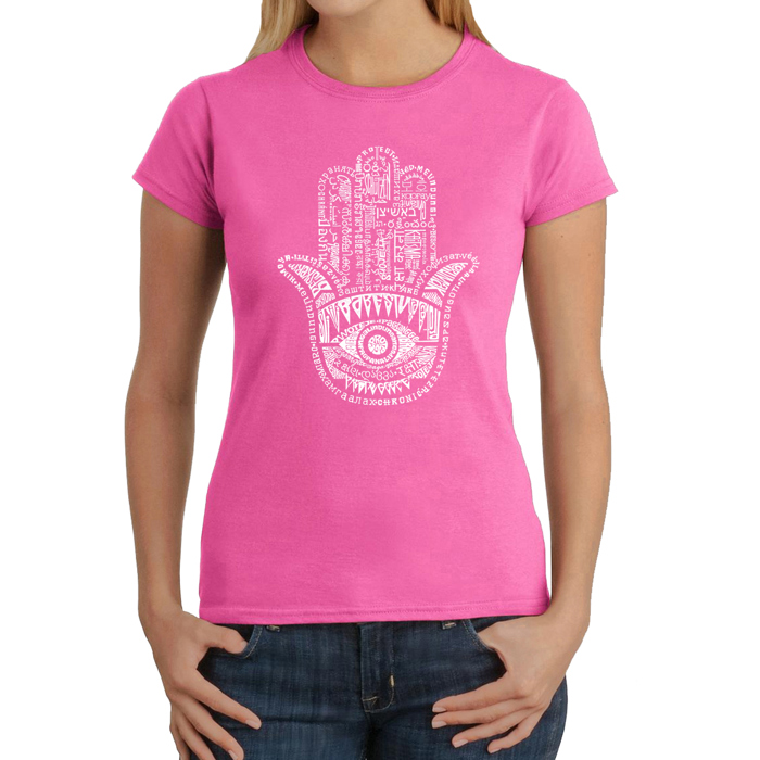 Women's Word Art T-Shirt - Hamsa
