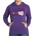 Purple XL America Rocks - Women's Word Art Hooded Sweatshirt