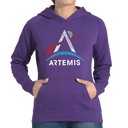 Purple XXXL NASA Artemis Logo - Women's Word Art Hooded Sweatshirt