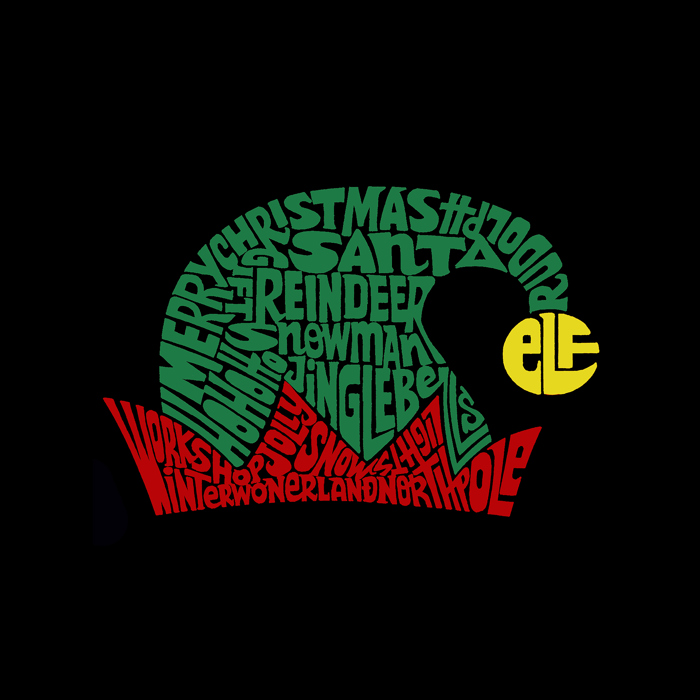 Christmas Elf Hat - Women's Word Art T-Shirt