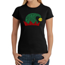 Black X-Small Christmas Elf Hat - Women's Word Art T-Shirt