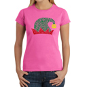 Pink XXL Christmas Elf Hat - Women's Word Art T-Shirt