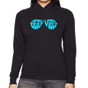 Black Small Beach Vibes - Women's Word Art Hooded Sweatshirt