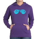 Purple Small Beach Vibes - Women's Word Art Hooded Sweatshirt