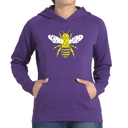 Purple Large Bee Kind - Women's Word Art Hooded Sweatshirt
