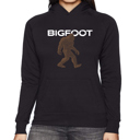 Black XXXL Bigfoot - Women's Word Art Hooded Sweatshirt