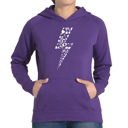 Purple XXL Lightning Bolt - Women's Word Art Hooded Sweatshirt