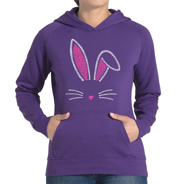 Bunny Ears - Women's Word Art Hooded Sweatshirt