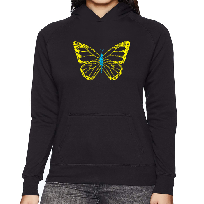 Butterfly - Women's Word Art Hooded Sweatshirt