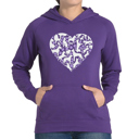 Purple Medium Dog Heart - Women's Word Art Hooded Sweatshirt