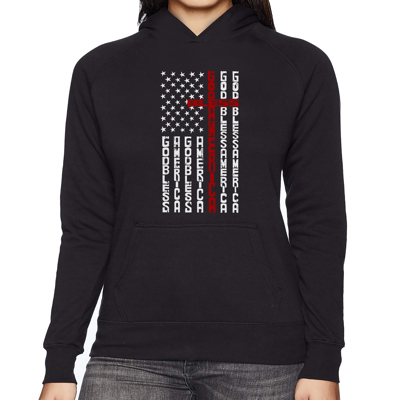 Cross Flag - Women's Word Art Hooded Sweatshirt