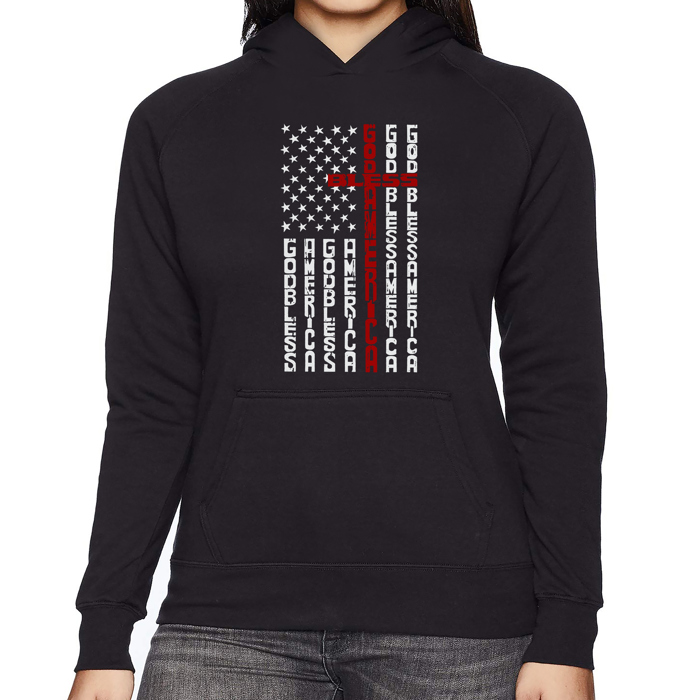 Cross Flag - Women's Word Art Hooded Sweatshirt