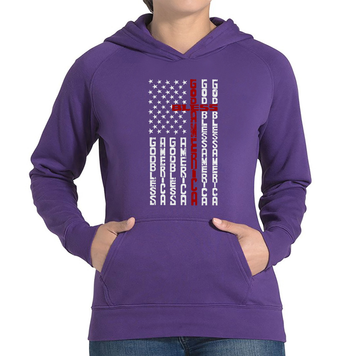 Cross Flag - Women's Word Art Hooded Sweatshirt