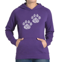 Purple Small Cat Mom - Women's Word Art Hooded Sweatshirt