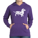 Purple XXL Dachshund - Women's Word Art Hooded Sweatshirt