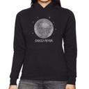 Black XXXL Disco Ball - Women's Word Art Hooded Sweatshirt
