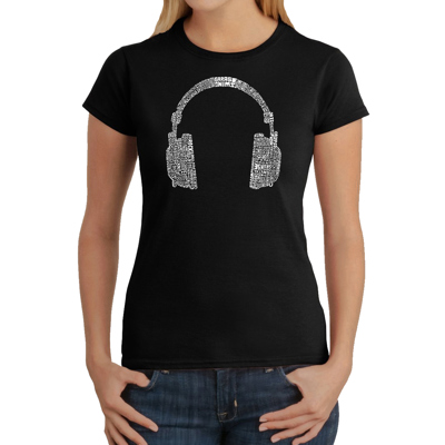 Women's Word Art T-Shirt - 63 DIFFERENT GENRES OF MUSIC
