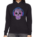 Black Large Styles of EDM Music - Women's Word Art Hooded Sweatshirt