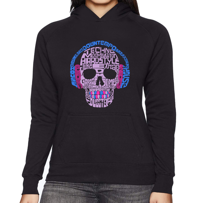Styles of EDM Music - Women's Word Art Hooded Sweatshirt