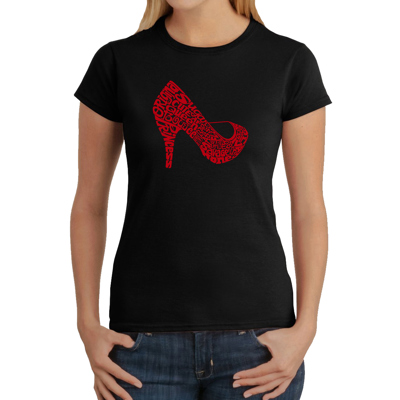 Women's Word Art T-Shirt - High Heel