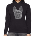Black XL French Bulldog - Women's Word Art Hooded Sweatshirt