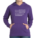 Purple Medium Glory Hallelujah Flag - Women's Word Art Hooded Sweatshirt