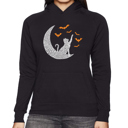 Black Small Lunar Bats - Women's Word Art Hooded Sweatshirt