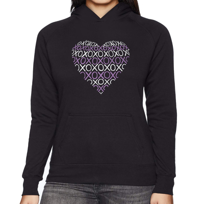 XOXO Heart - Women's Word Art Hooded Sweatshirt