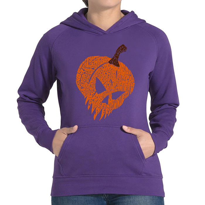 Evil Pumpkin - Women's Word Art Hooded Sweatshirt