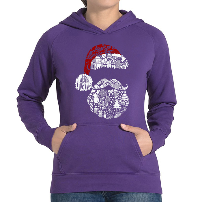 Santa Pics - Women's Word Art Hooded Sweatshirt