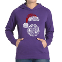 Purple Large Santa Pics - Women's Word Art Hooded Sweatshirt