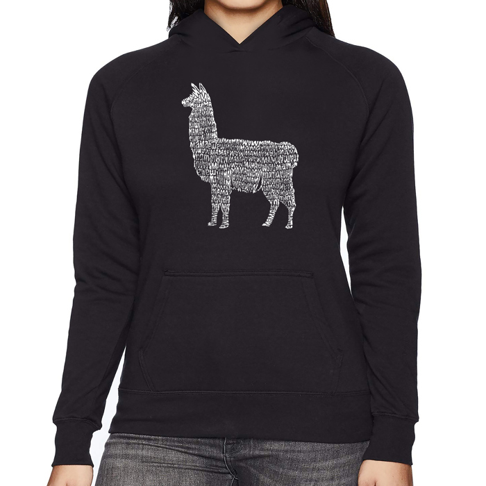 Llama Mama - Women's Word Art Hooded Sweatshirt