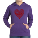 Purple XXXL Love Yourself - Women's Word Art Hooded Sweatshirt