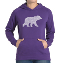 Purple Small Mama Bear - Women's Word Art Hooded Sweatshirt