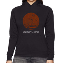 Black Large Occupy Mars - Women's Word Art Hooded Sweatshirt