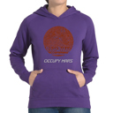 Purple XXL Occupy Mars - Women's Word Art Hooded Sweatshirt