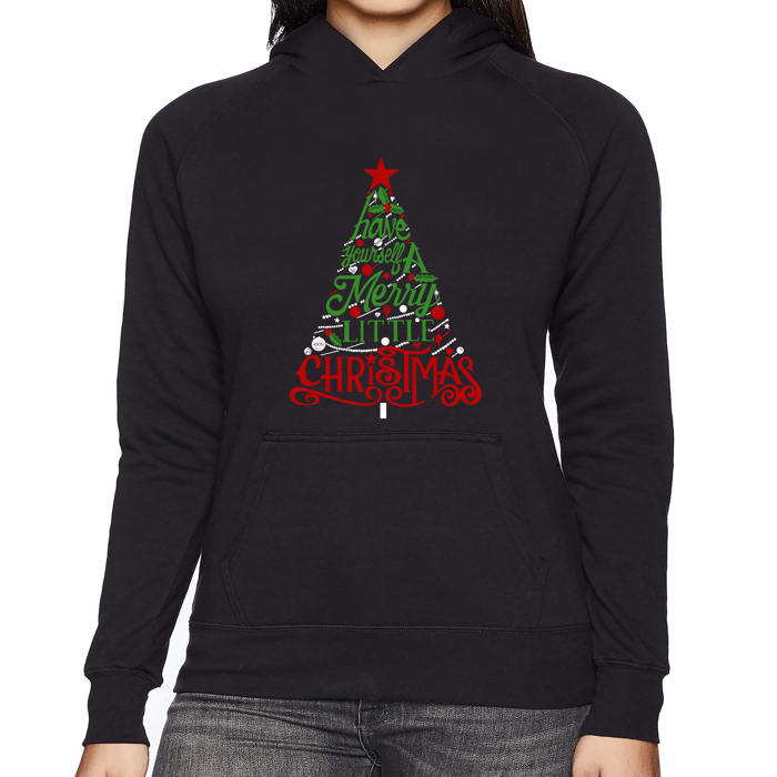 Have Yourself A Merry Little Christmas - Women's Word Art Hooded Sweatshirt