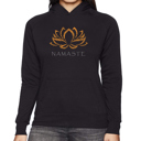 Black XXL Namaste - Women's Word Art Hooded Sweatshirt