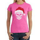  Santa Skull - Women's Word Art T-Shirt