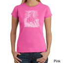 Pink Medium Women's Word Art T-Shirt - POPULAR HORSE BREEDS