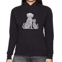 Black XXXL Dogs and Cats - Women's Word Art Hooded Sweatshirt