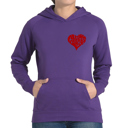 Purple Small All You Need is Love - Women's Word Art Hooded Sweatshirt