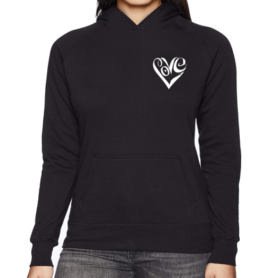Script Heart - Women's Word Art Hooded Sweatshirt