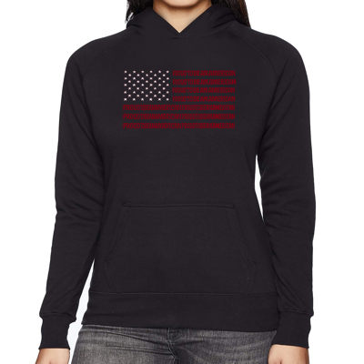 Proud To Be An American - Women's Word Art Hooded Sweatshirt