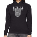 Black XL Pitbull Face - Women's Word Art Hooded Sweatshirt