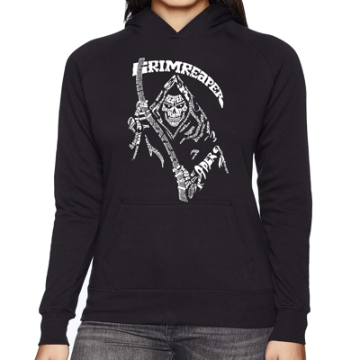 Women's Word Art Hooded Sweatshirt - Grim Reaper
