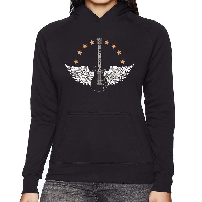 Country Female Singers - Women's Word Art Hooded Sweatshirt