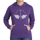 Purple XXL Country Female Singers - Women's Word Art Hooded Sweatshirt
