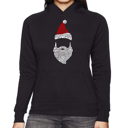 Black XXXL Santa Claus - Women's Word Art Hooded Sweatshirt